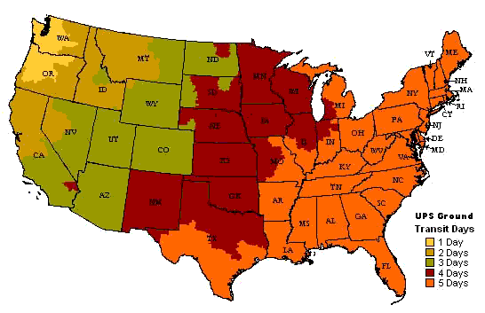 Zecuppa Shipping Map